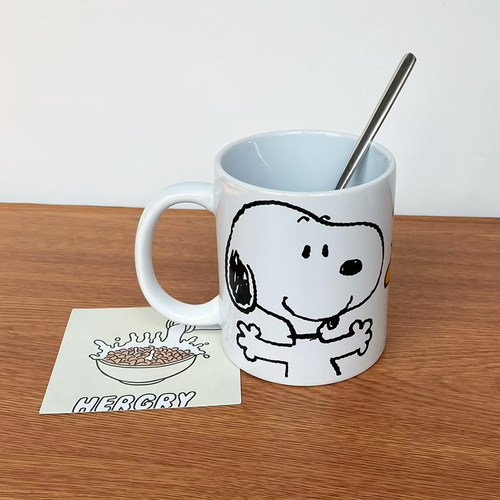史努比SNOOPY花生漫画简约卡通水杯子陶瓷马克杯咖啡杯