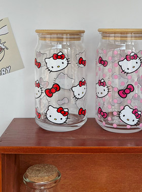HelloKitty凯蒂猫玻璃杯少女心