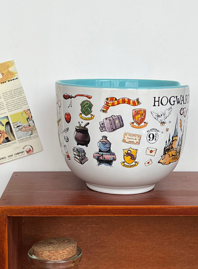Harry Potter哈利波特霍格沃茨魔法学院汤碗泡面碗 550ml 可插筷