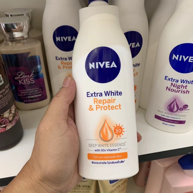越南妮维雅白天美白保湿精华身体乳350ml大容量防晒身体乳