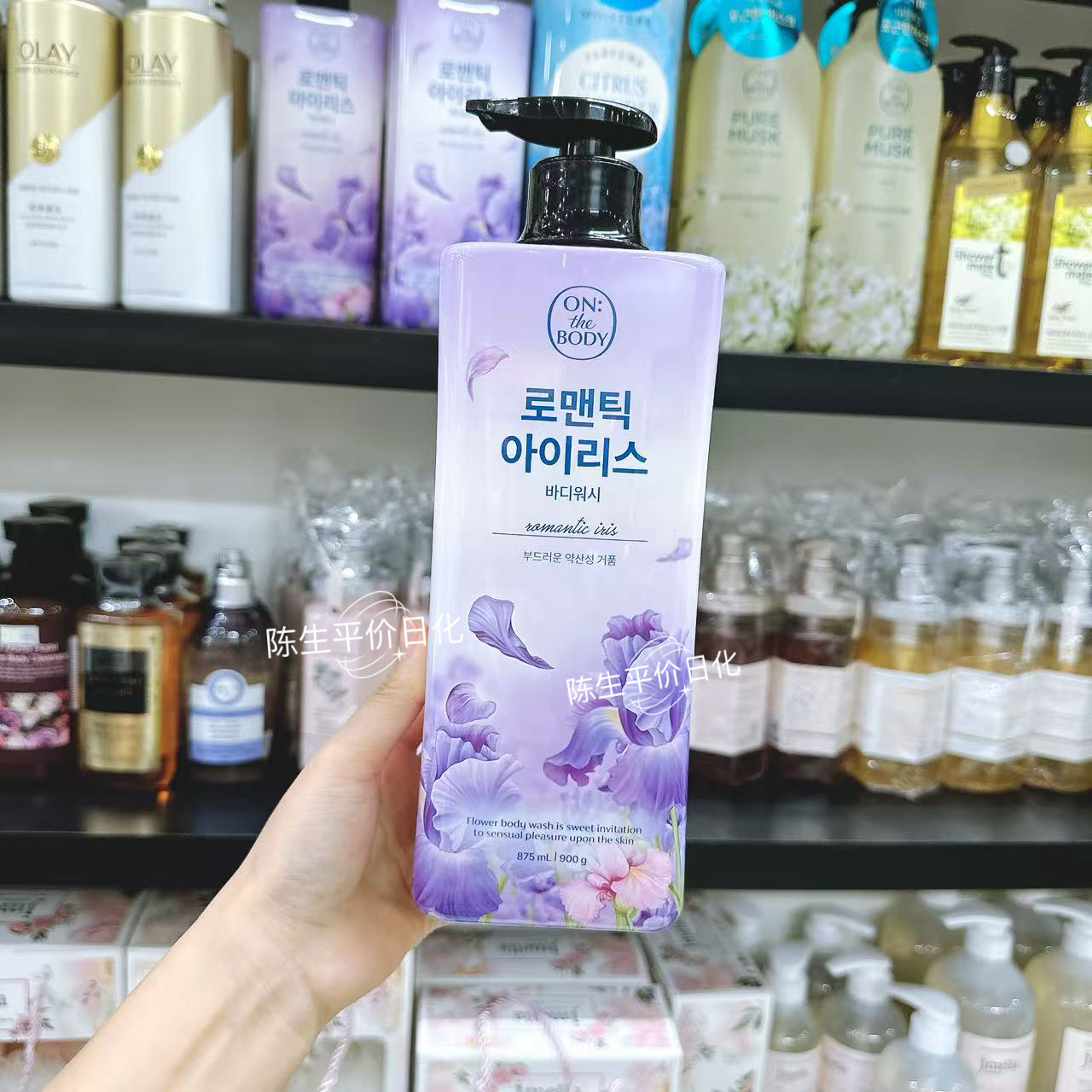 越南买韩国正品LG on沐浴露鸢尾花香香体女补水香味留香持久875ml