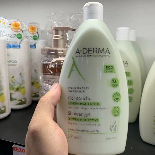越南代买法国ADERMA艾芙美柔润沐浴露500ml温和型美身体