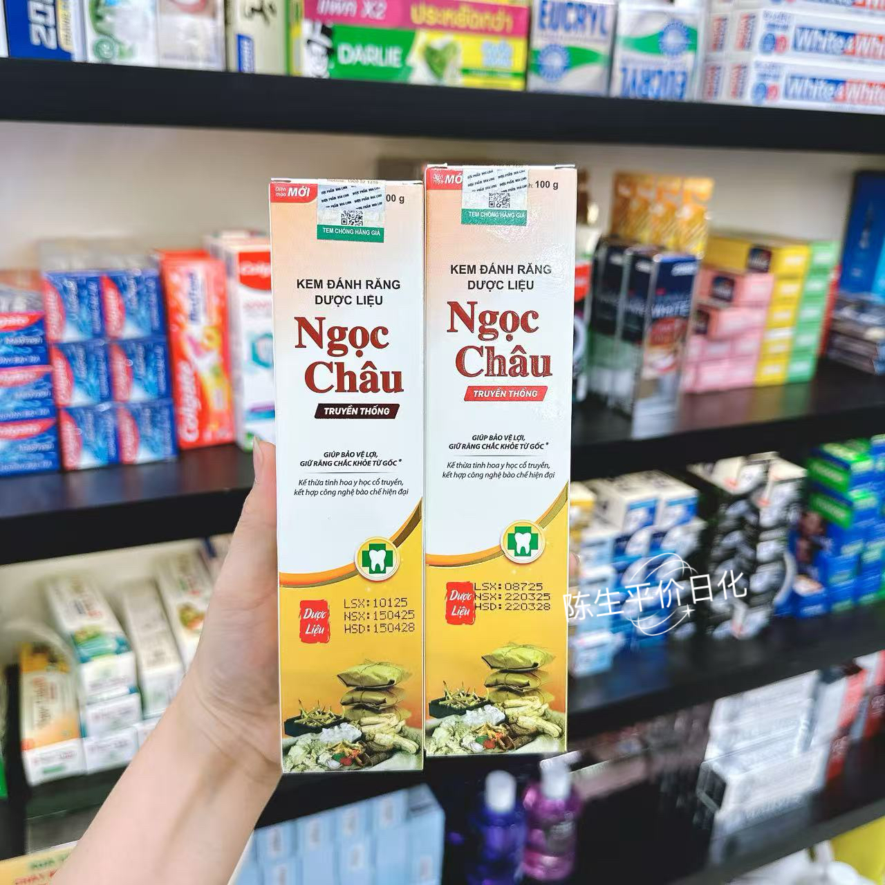 越南原装NGOC CHAU植物草牙膏牙龈护理清洁100g