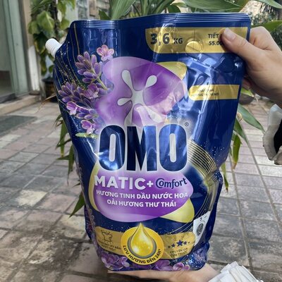 越南正品OMO奥妙浓缩加香洗衣液深层洁净强力除渍薰衣草香3.6kg