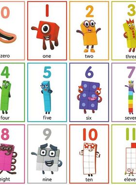 数字方块玩具积木Number blocks英文1-100卡片动画片教具趣味桌游