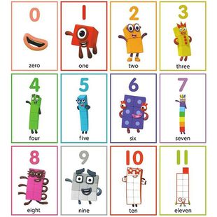 数字方块玩具积木Number blocks英文1-100卡片动画片教具趣味桌游