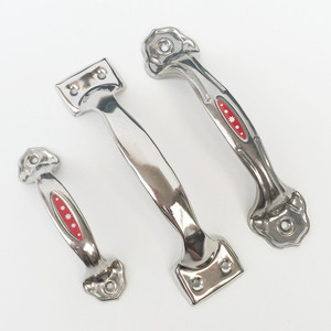 老式明装圆弧不锈钢拉手抽屉门鞋柜把手4寸6寸普通花型四孔拉手