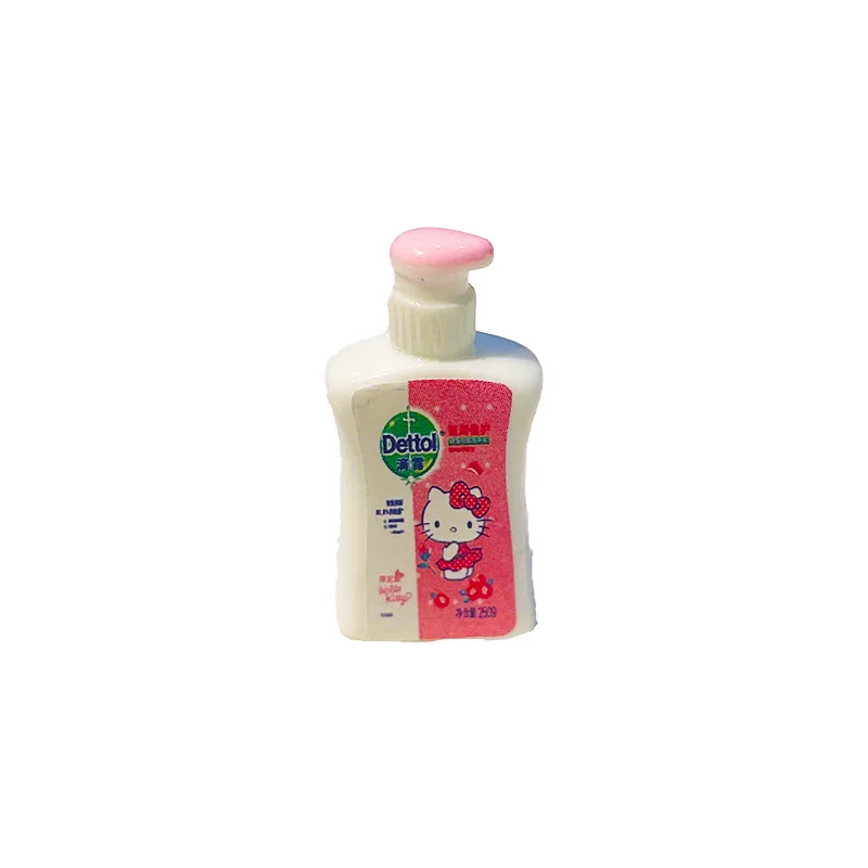 Миниатюрная фигурка Hello Kitty из смолы с реалистичными флаконами геля для душа, аксессуары DIY, 2,7 см