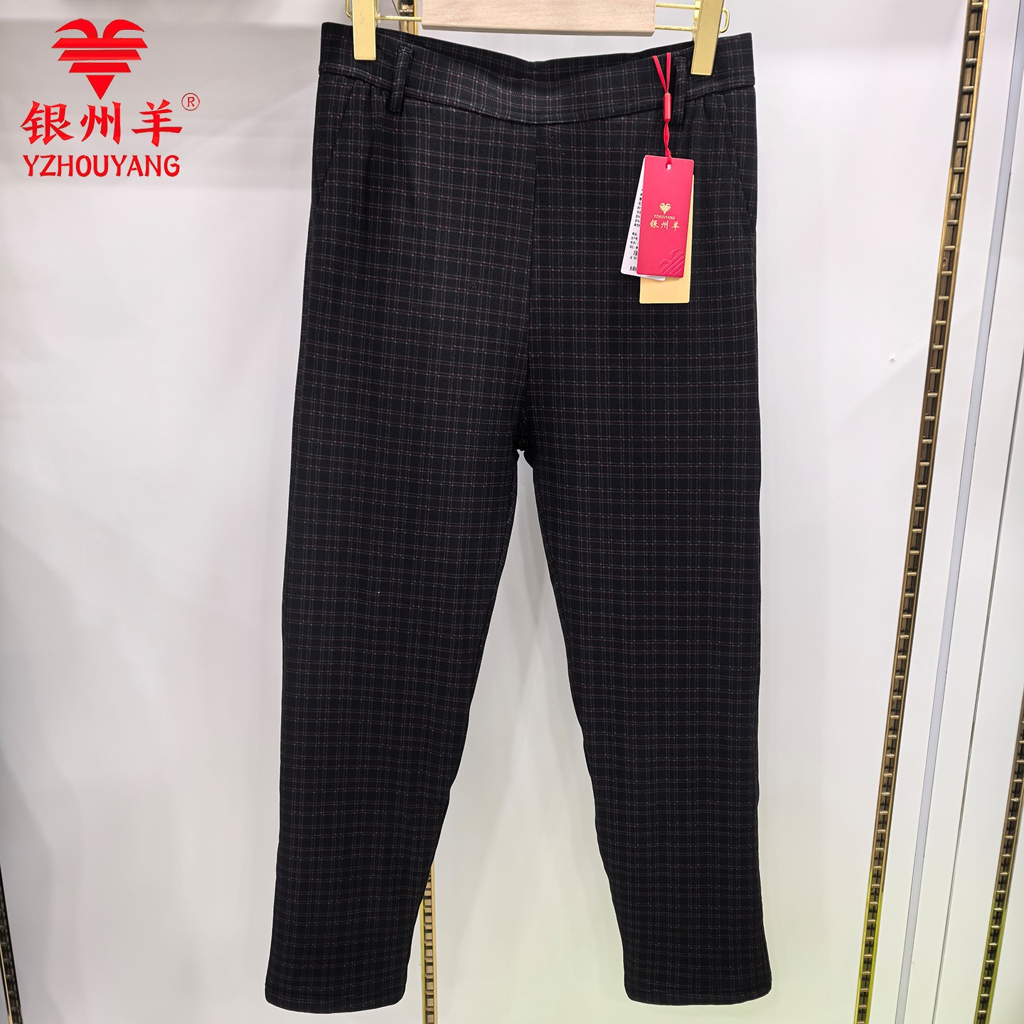 银州羊女士三层加厚羊毛棉裤中老年人高腰外穿打底裤保暖裤25413