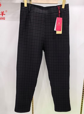 银州羊女士三层加厚羊毛棉裤中老年人高腰外穿打底裤保暖裤25413