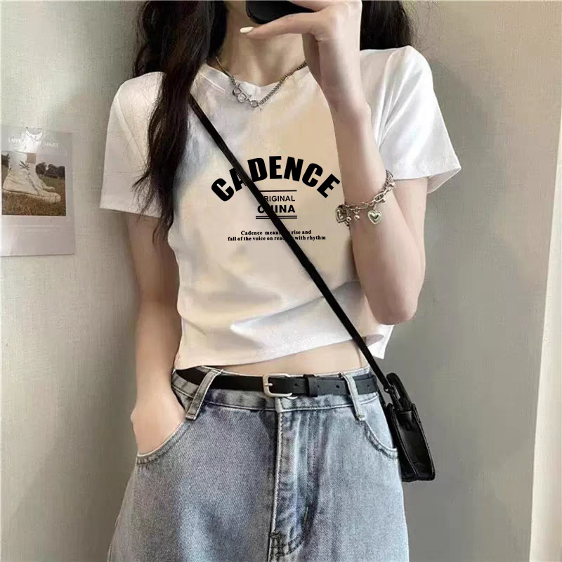 短袖纯棉女夏季短款T恤女