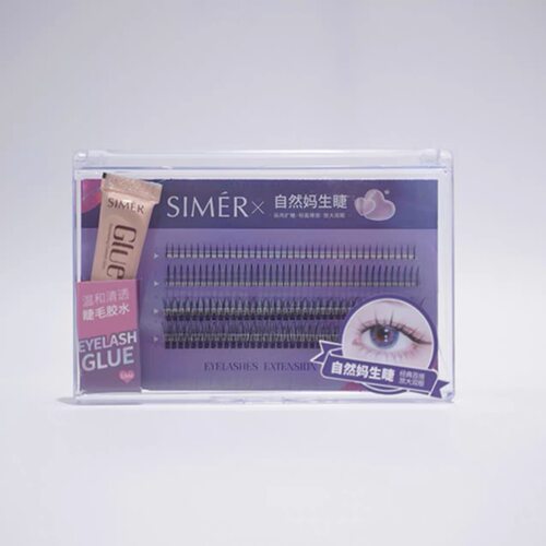 乐沙儿斯美睿SIMER假睫毛放大双 G眼5排睫毛+1.5ml胶水