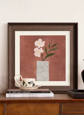 法式中古风客厅高级感装饰画入户玄关复古卧室床头柜桌面摆画挂画