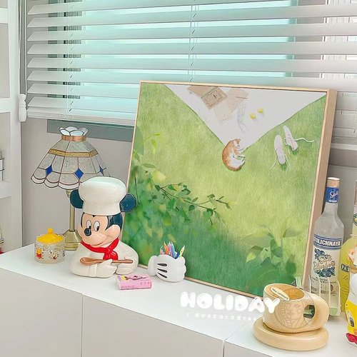 有框挂画摆台玄关卧室小清新