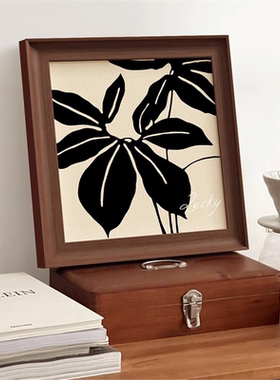 法式复古奶油风客厅卧室装饰画新年礼物床头斗柜摆台画圣诞树挂画