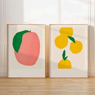 韩系ins手绘花卉客厅装饰画餐厅卧室床头挂画小清新暖色温馨壁画