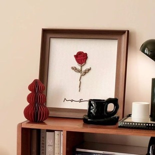 法式复古奶油风客厅卧室装饰画新年礼物床头斗柜摆台画圣诞树挂画