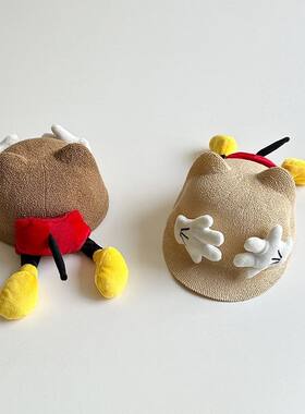 男宝米奇帽夏季薄款编织