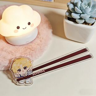 可爱卡通便签夹桌面装 饰摆件定制 明星周边应援同款 亚克力筷子夹