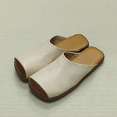 凉拖 方头休闲包头休闲平底软底软面真皮女拖鞋 R1009 5花藤萝蔓