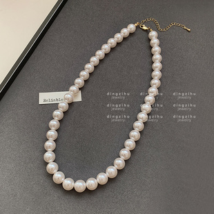 消失的她倪妮同款S家珍珠项链大号10MM气质高级感轻奢小众颈链