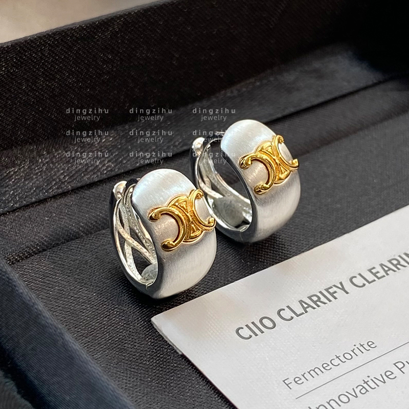 凯旋门冷淡风金属耳环欧美复古小众轻奢耳圈高级感设计新款耳饰女