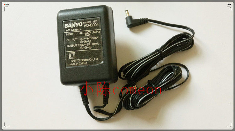 原装SANYO三洋 AD-B094 9V180MA 9V60MA 无绳电话 子母机电源 线