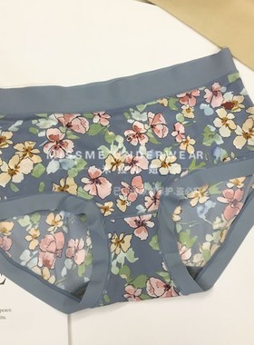 彩田31706冰丝无痕内裤女 印花薄款牛奶丝女士三角裤石墨烯裆夏季