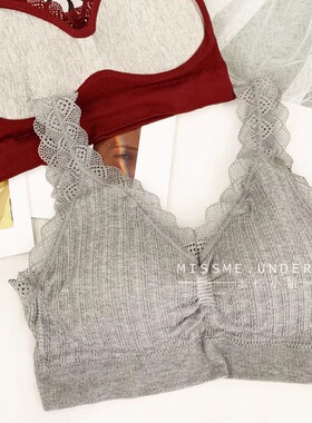 枫之欣新款6905厚垫小胸聚拢背心内衣女蕾丝宽肩带固定杯裹胸文胸