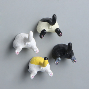 日本逼真猫咪屁股蛋蛋卡通可爱猫咪创意立体磁扣磁吸装饰冰箱贴