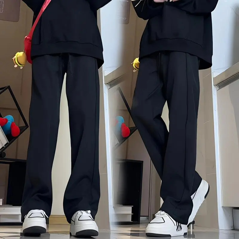 垂感小西裤男女cleanfit春夏季大码潮流休闲长裤宽松百搭直筒裤子