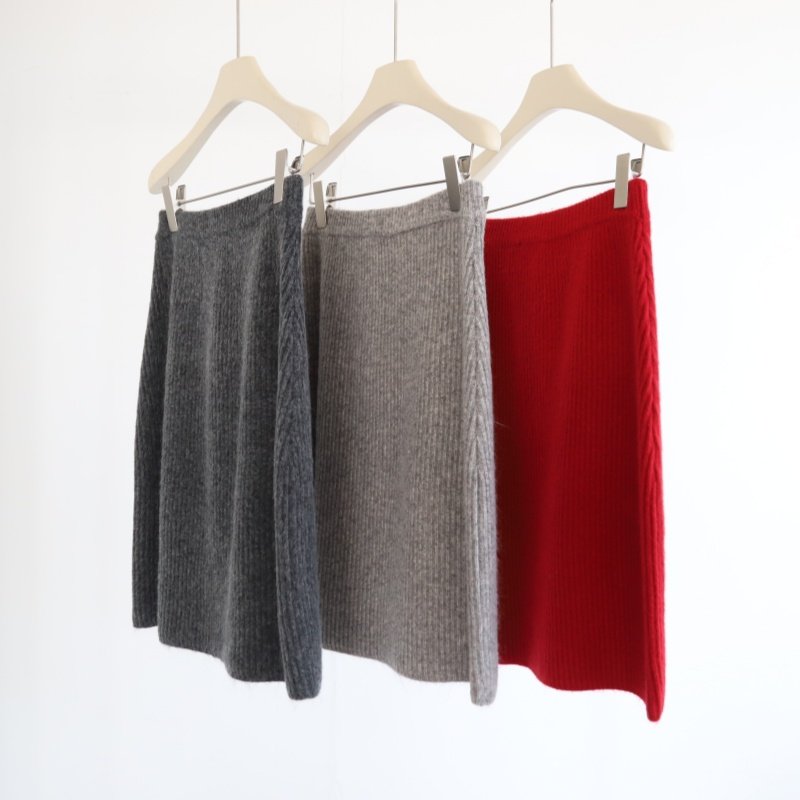 少女老钱感 百搭显瘦冬季羊毛混纺高腰坑条包臀时髦学妹半身A字裙,女装/女士精品,毛针织衫,淘宝优惠券,粉丝福利购,淘宝优惠卷