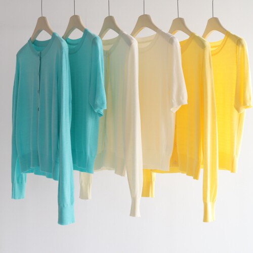 羊毛混纺基础款短袖针织衫