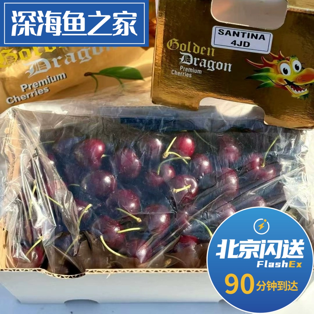 北京闪送 智利小金龙Santina桑提娜车厘子 大樱桃礼盒原箱四斤装