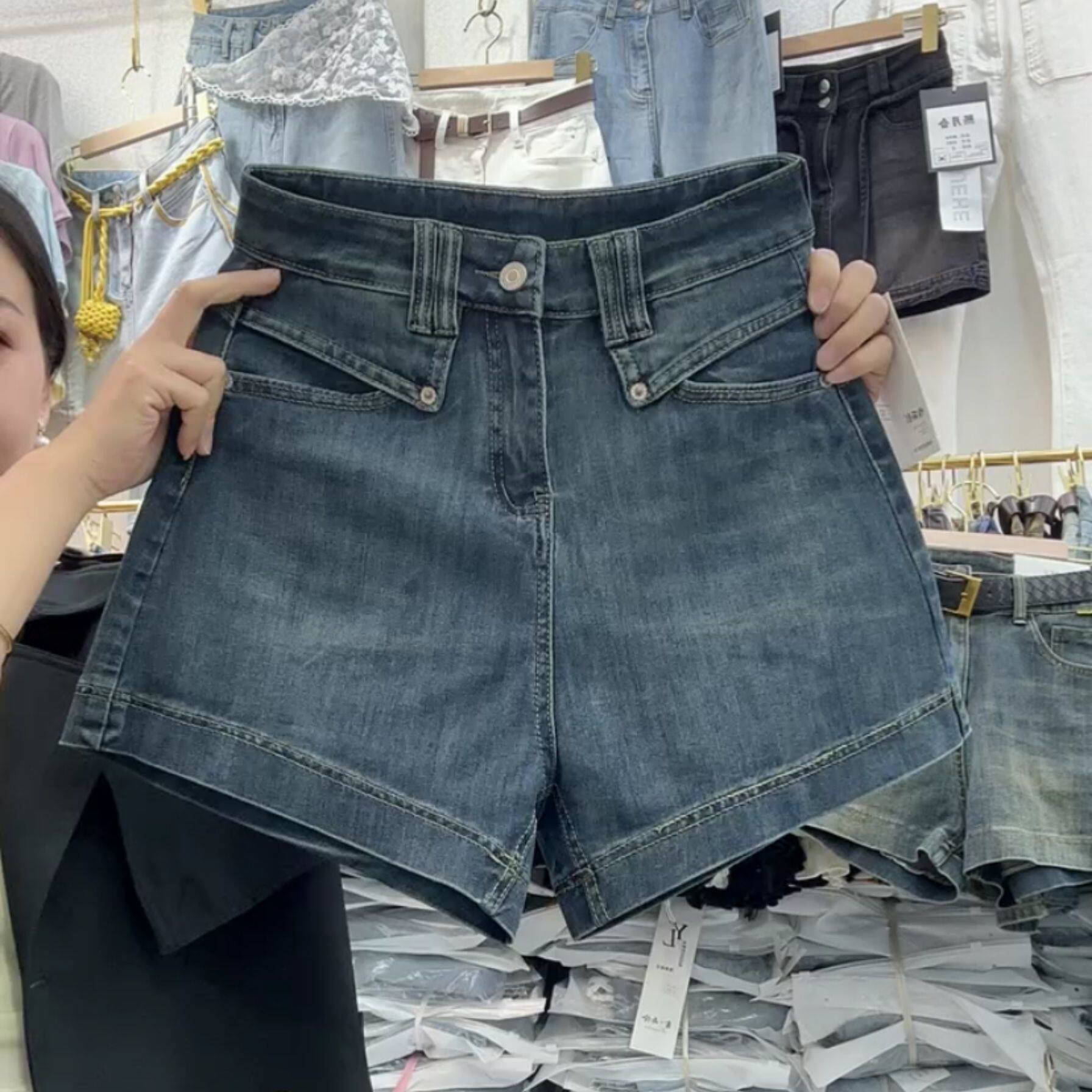 辣妹性感弹力牛仔短裤女生2026年夏季新款设计感高腰修身显瘦热裤