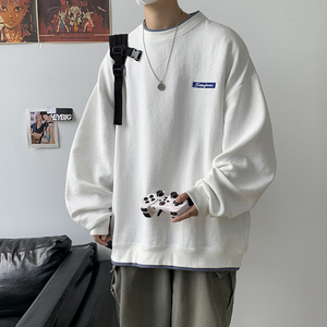 2025秋季港风假两件华夫格圆领卫衣外套 W2202-P58控78，女装短外套，电商A036A