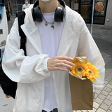 FS66-P35夏季港风纯色薄款防晒衣夹克外套，男装防晒衣，电商A036A