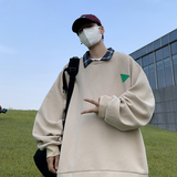 320克2025秋季港风新款华夫格假两件卫衣外套W2207-P58控78，女装短外套，电商A036A