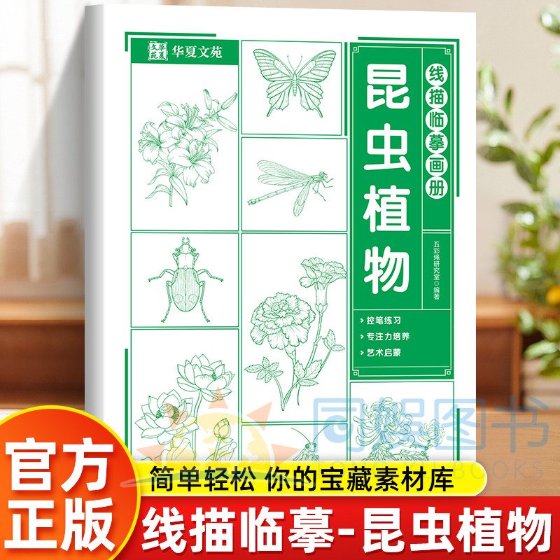 线描临摹画册. 昆虫植物 漫画描摹本 漫画入门手绘描摹本 儿童画画本q版女孩图画古风专用纸基础自学教程绘 画素描临摹练习画册书,书籍/杂志/报纸,绘画（新）,淘宝优惠券,粉丝福利购,淘宝优惠卷