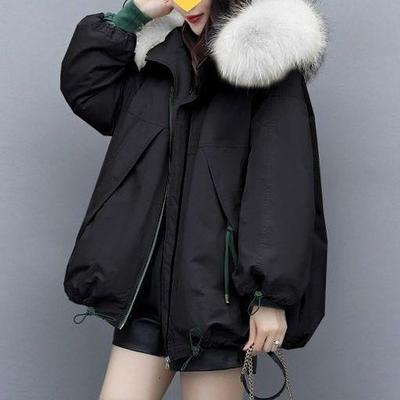 派克服女2025新女冬季羽绒棉服时尚洋气小个子加厚中长款棉袄