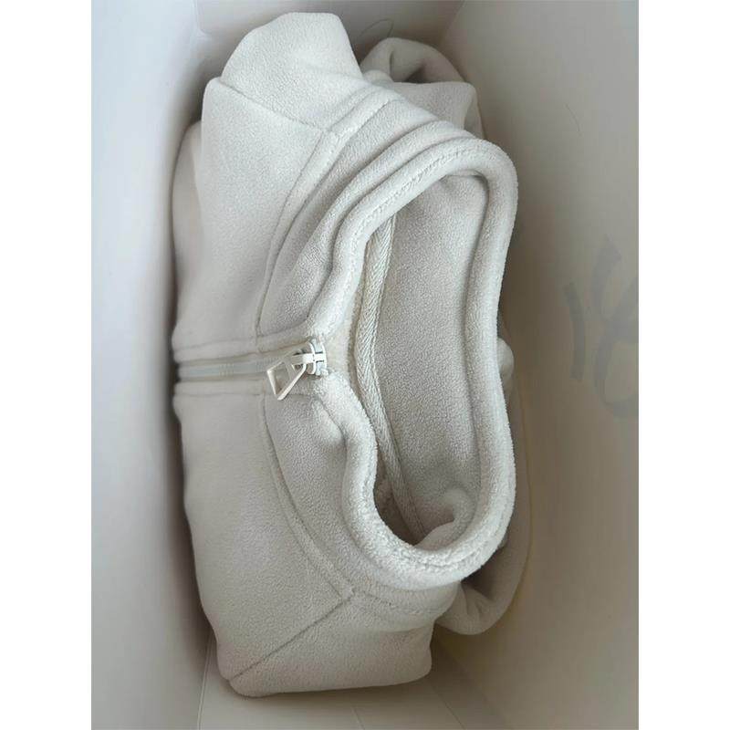 摇粒绒外套女秋冬加绒羊羔毛内胆羊羔绒双面毛绒校服内搭神器冬季