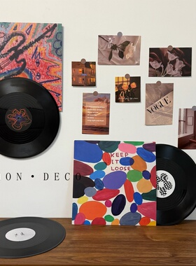 仿真黑胶唱片个性装饰摆件墙面壁饰装饰拍照道具直播间背景墙壁式