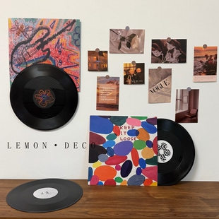 仿真黑胶唱片个性装饰摆件墙面壁饰装饰拍照道具直播间背景墙壁式