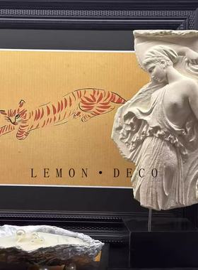 现代简约轻奢欧式女神雕塑摆件样板间家居售楼处玄关茶几软装饰品