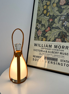 北欧简约氛围小夜灯售楼处样板间家居卧室床头柜手提灯装饰摆件