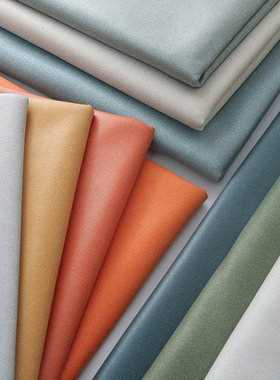 加厚轻奢防水科技布面料定制沙发坐垫套飘窗垫软硬包纯色仿皮布料