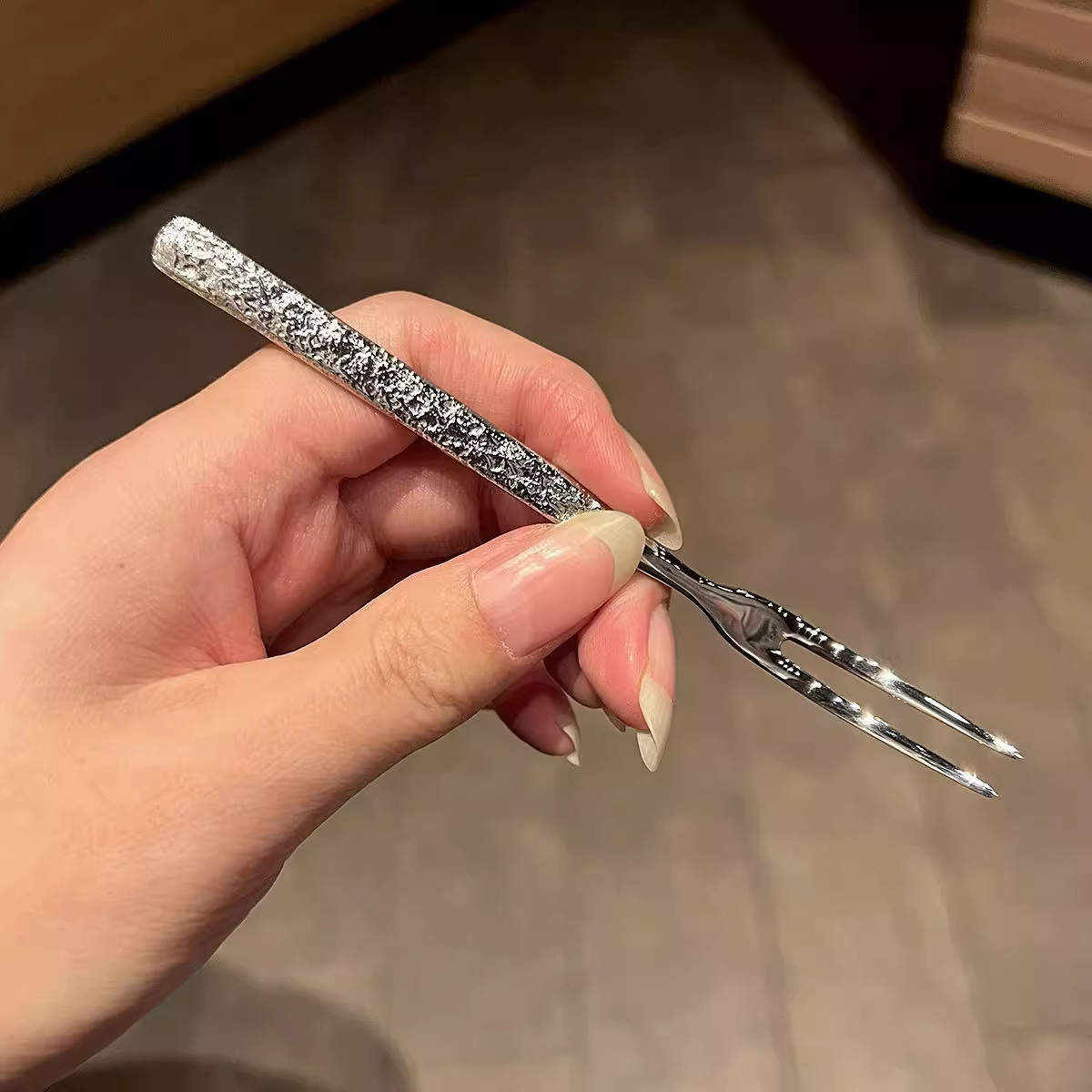 轻奢不锈钢创意水果点心叉
