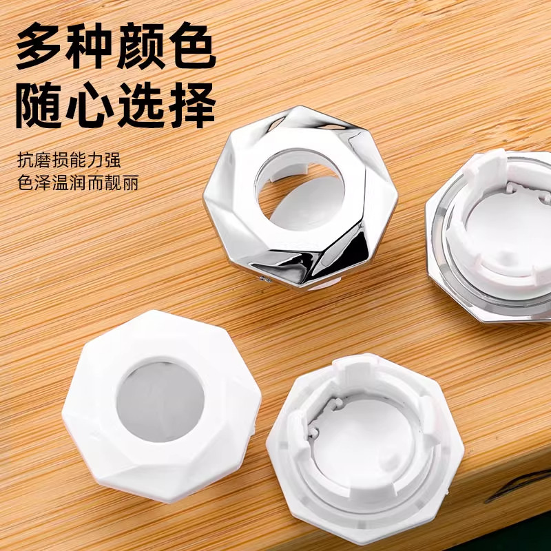 通用白色陶瓷盆溢水口装饰盖防臭带自动闭合阀水池溢水口装饰盖