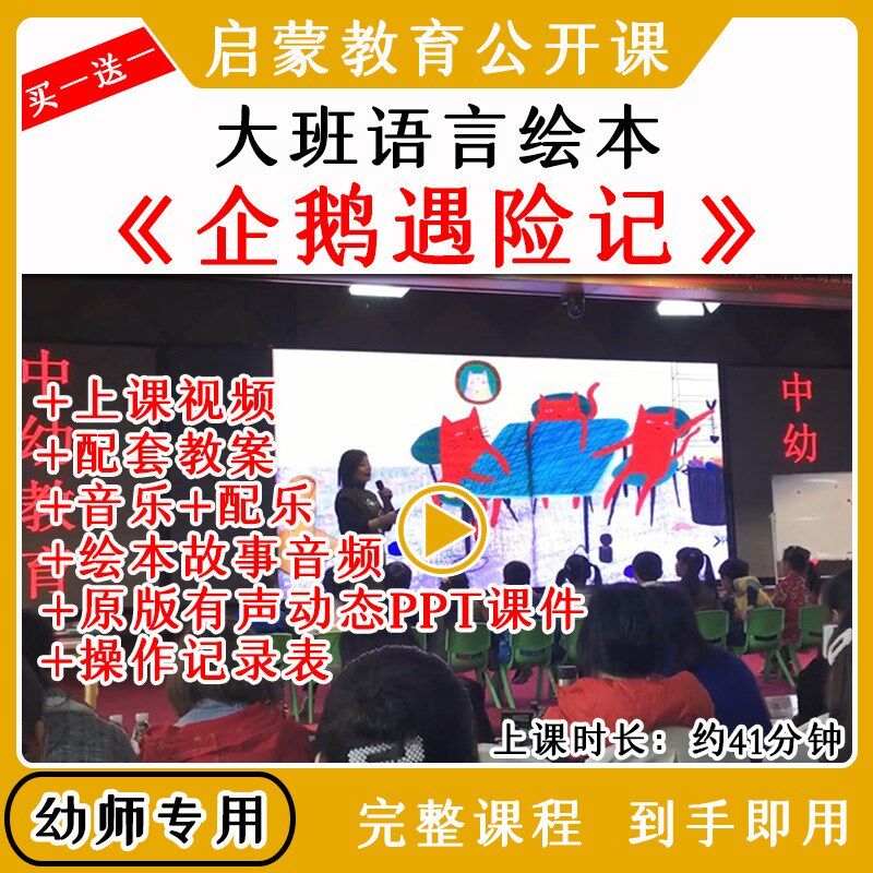 幼儿园大班语言绘本《企鹅遇险记》优质公开课视频教案课件ppt