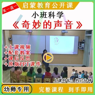 幼儿园幼师优质公开课小班科学活动奇妙 声音视频教案课件ppt